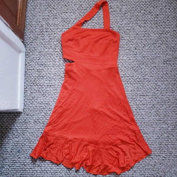 BCBG Asymmetrical Strap Side Cutout Dress - Picture 2 of 10